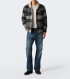 RRL Padded plaid cotton twill overshirt