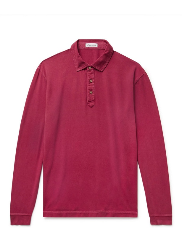 Photo: Peter Millar - Garment-Dyed Stretch Pima Cotton-Jersey Polo Shirt - Red