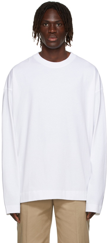 Photo: Dries Van Noten White Medium Weight Jersey Long Sleeve T-Shirt