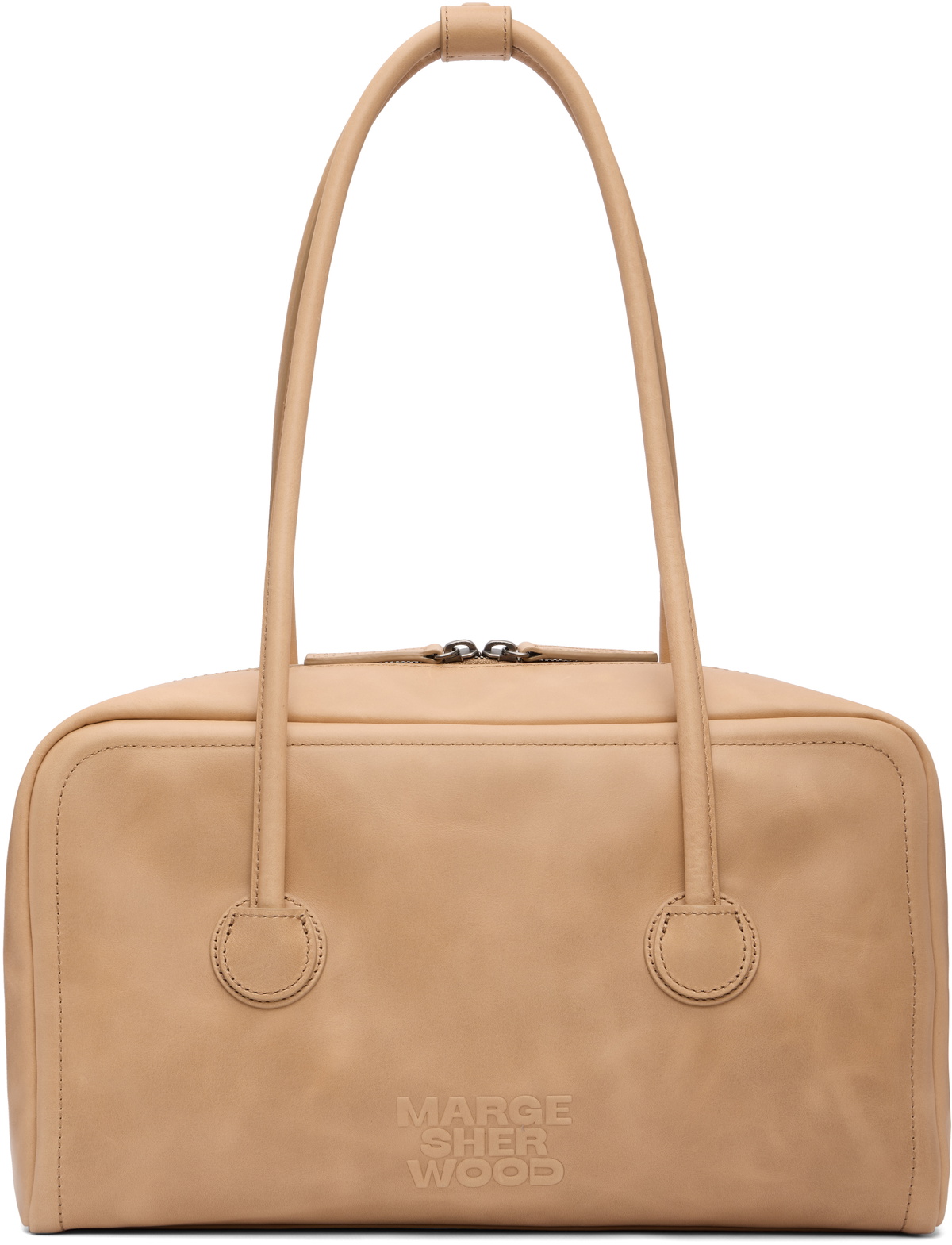 MARGESHERWOOD Beige Soft Boston Bag