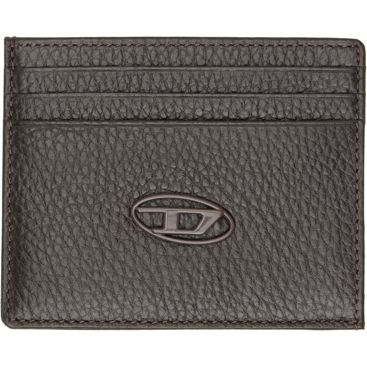 Photo: Diesel Brown Grained Leather Card Holder