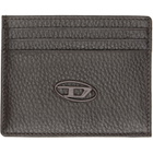 Diesel Brown Grained Leather Card Holder