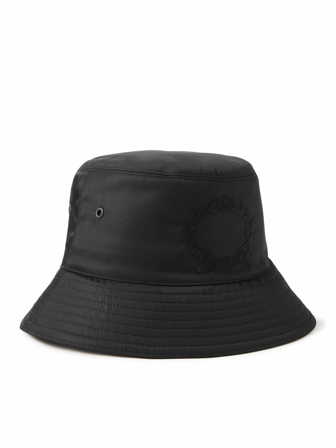 Burberry - Logo-Embroidered Recycled-Shell Bucket Hat - Black Burberry