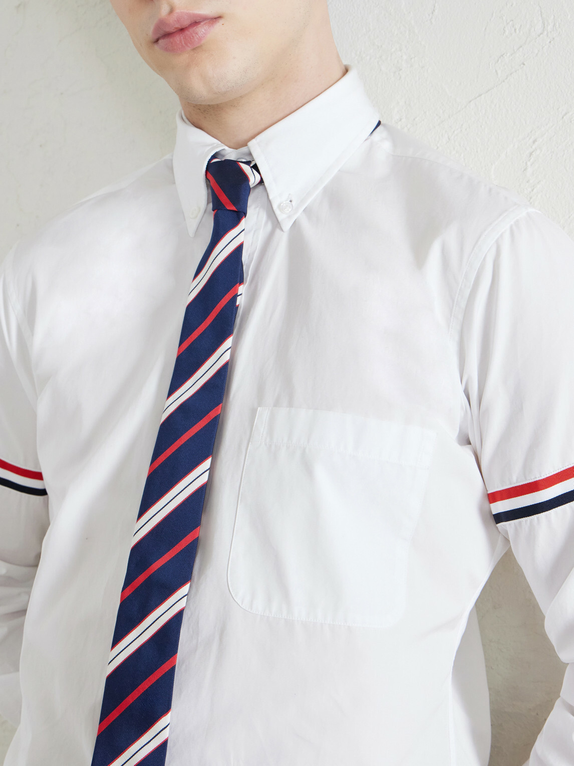 Thom Browne - 5cm Striped Silk and Cotton-Blend Jacquard Tie