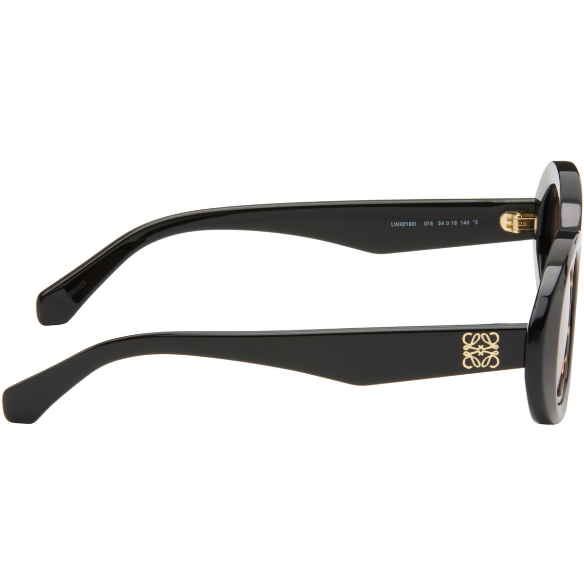 LOEWE Black Mini Anagram Oval Sunglasses