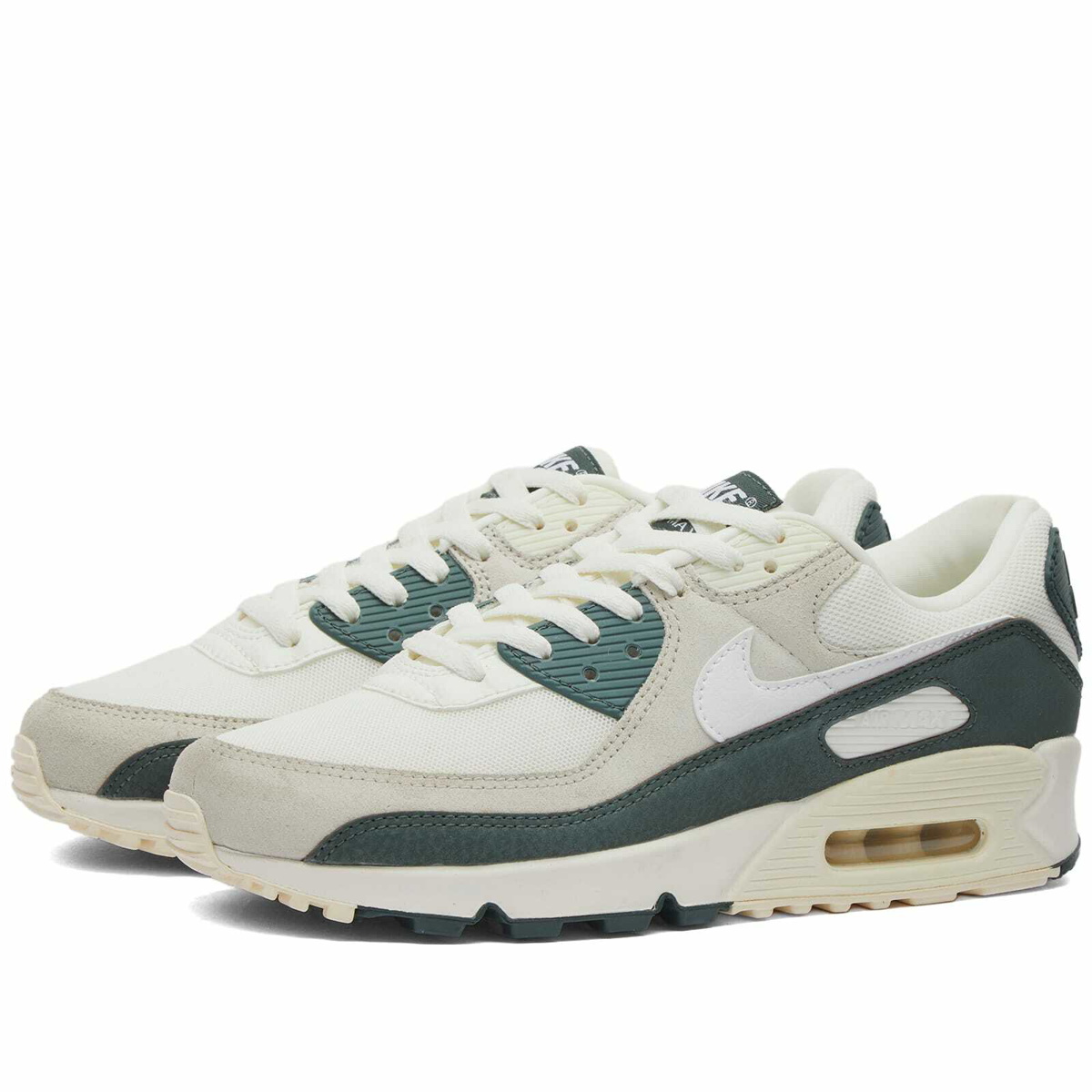 Photo: Nike Women's W Air Max 90 Sneakers in Sail/White/Vintage Green