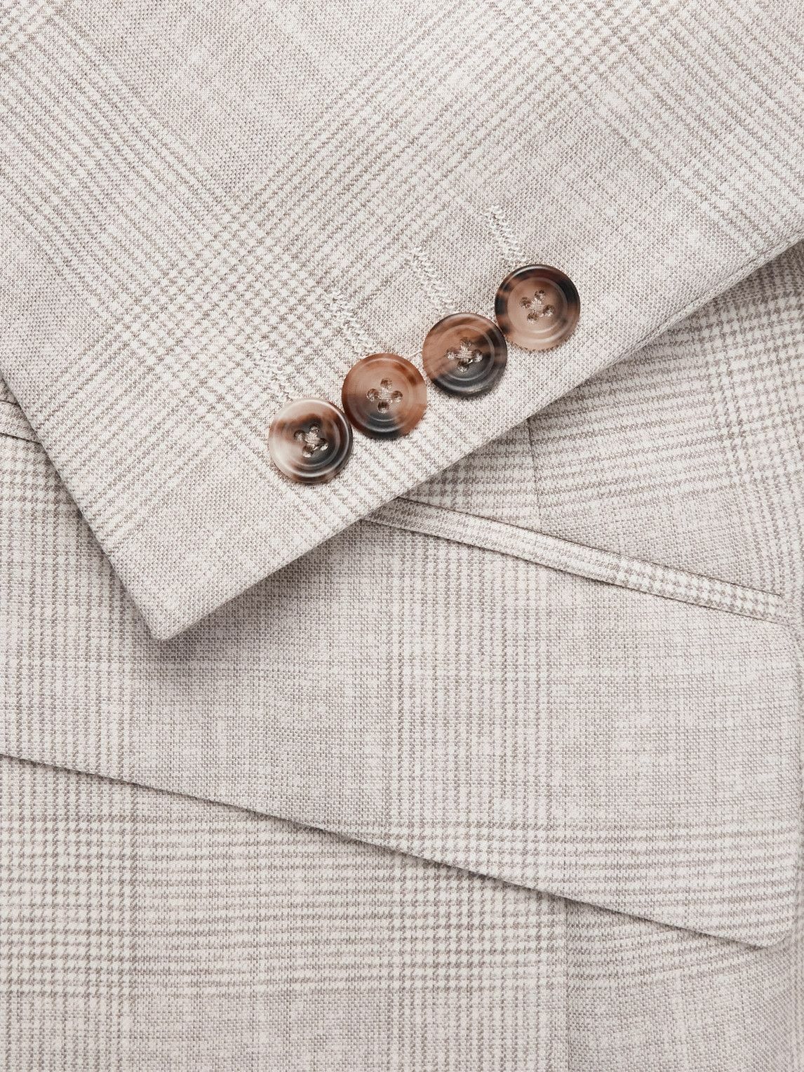 Richard James - Chapman Checked Virgin Wool Suit Jacket - Neutrals