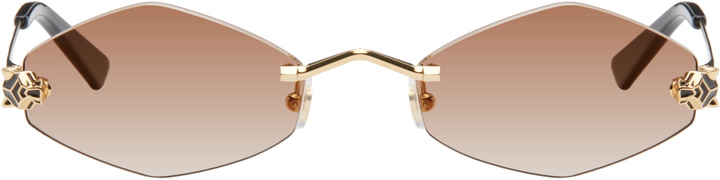 Photo: Cartier Gold 'Panthère de Cartier' Sunglasses