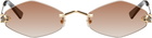 Cartier Gold 'Panthère de Cartier' Sunglasses
