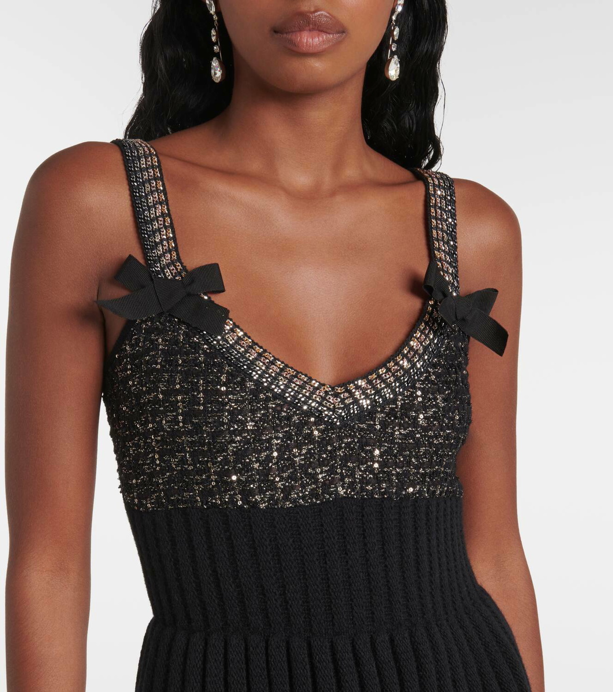 Giambattista Valli Sequined knitted wool minidress