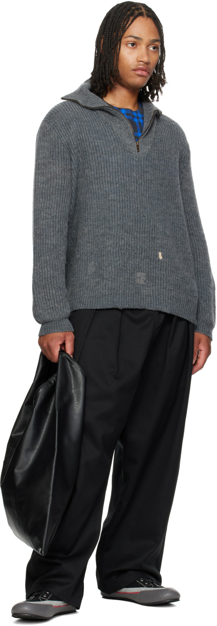 MM6 Maison Margiela Black Classic Triangle Tote