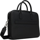 BOSS Black Grained Leather Briefcase