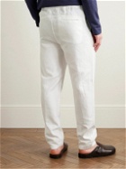 Derek Rose - Sydney 1 Slim-Fit Linen Drawstring Trousers - White