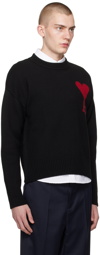 AMI Paris Black Red Ami de Cœur Sweater