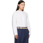Hed Mayner White Band Collar Shirt
