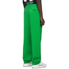 Off-White Green Wool Classic Trousers