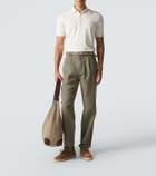 Brunello Cucinelli Logo cotton piqué polo shirt