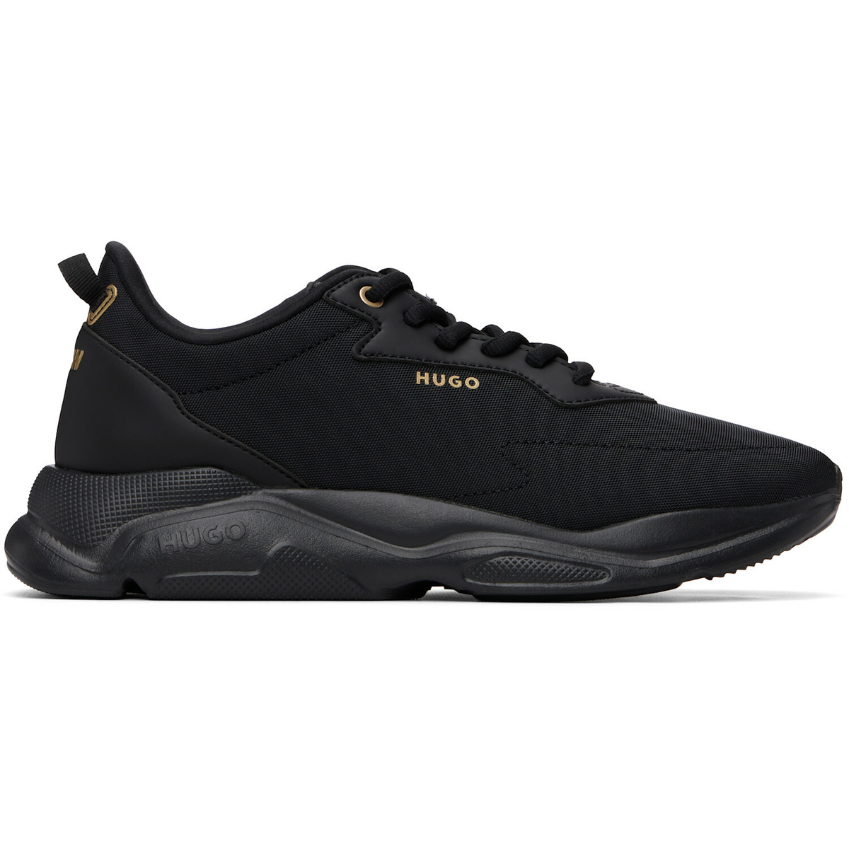 Hugo Black Logo Stamp Sneakers