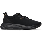 Hugo Black Logo Stamp Sneakers