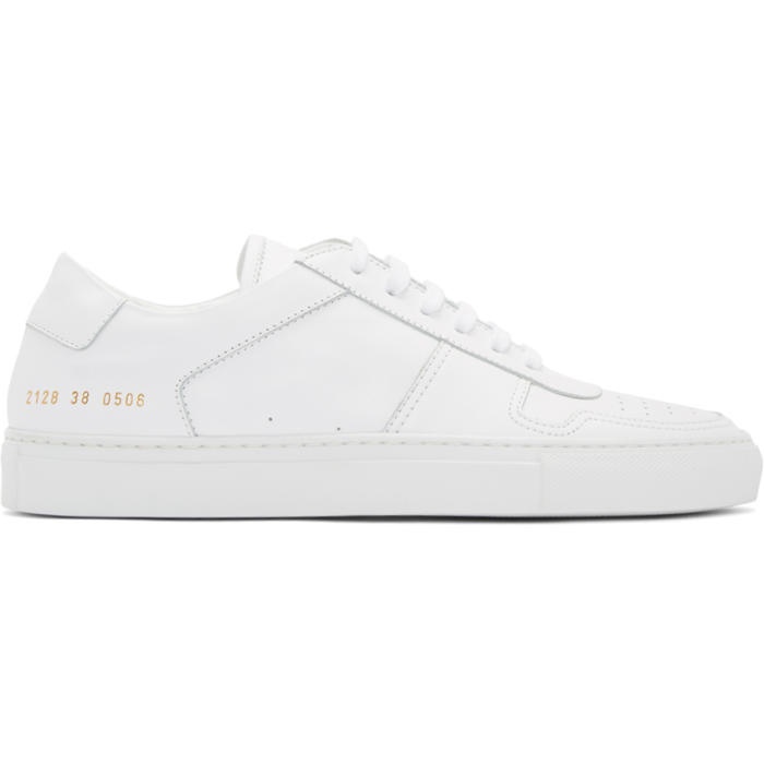 Photo: Common Projects White B-Ball Low Sneakers 
