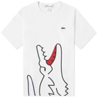Comme des Garçons SHIRT Men's x Lacoste Oversized Croc T-Shirt in White