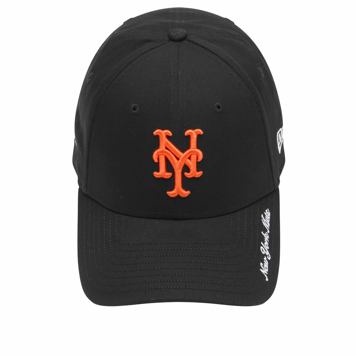 New Era New York Mets Visor Script 9Forty Cap in Black 