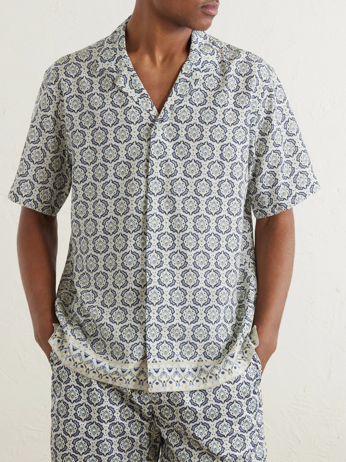 Orlebar Brown - Maitan Passetto Camp-Collar Printed Lyocell Shirt - Neutrals
