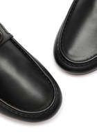 Valentino Vlogo Leather Loafers Black
