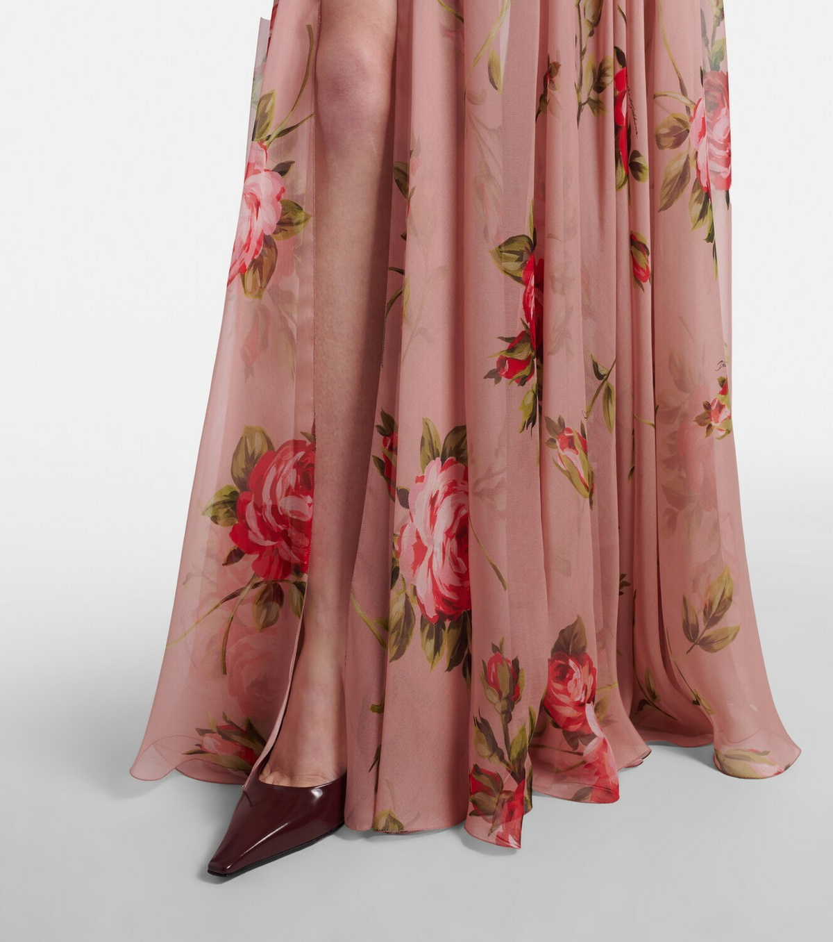 Dolce&Gabbana Floral silk chiffon gown