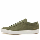 Common Projects Men's Original Achilles Low Nubuck Sneakers in Army Green