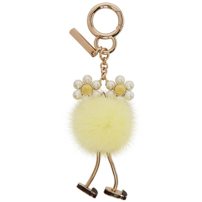 Fendi Yellow Pearl and Fur Chick Charm Fendi