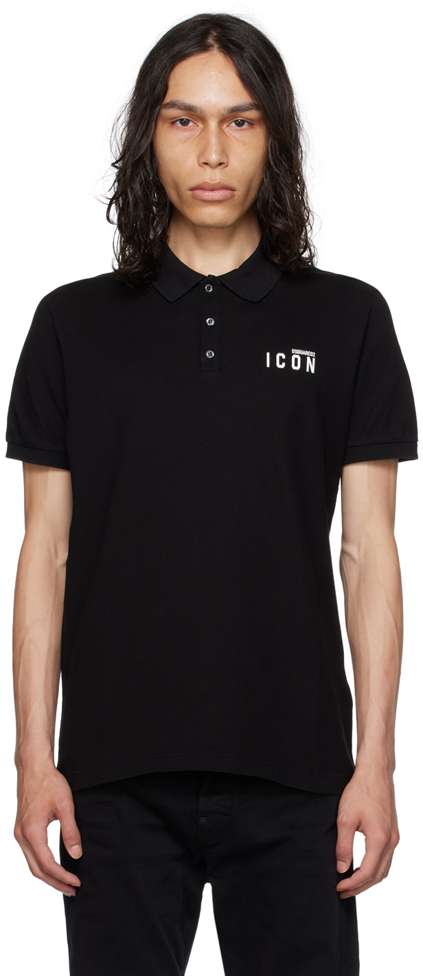 Dsquared2 Black 'Be Icon' Polo