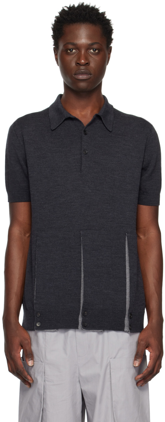 T/SEHNE SSENSE Exclusive Gray Polo