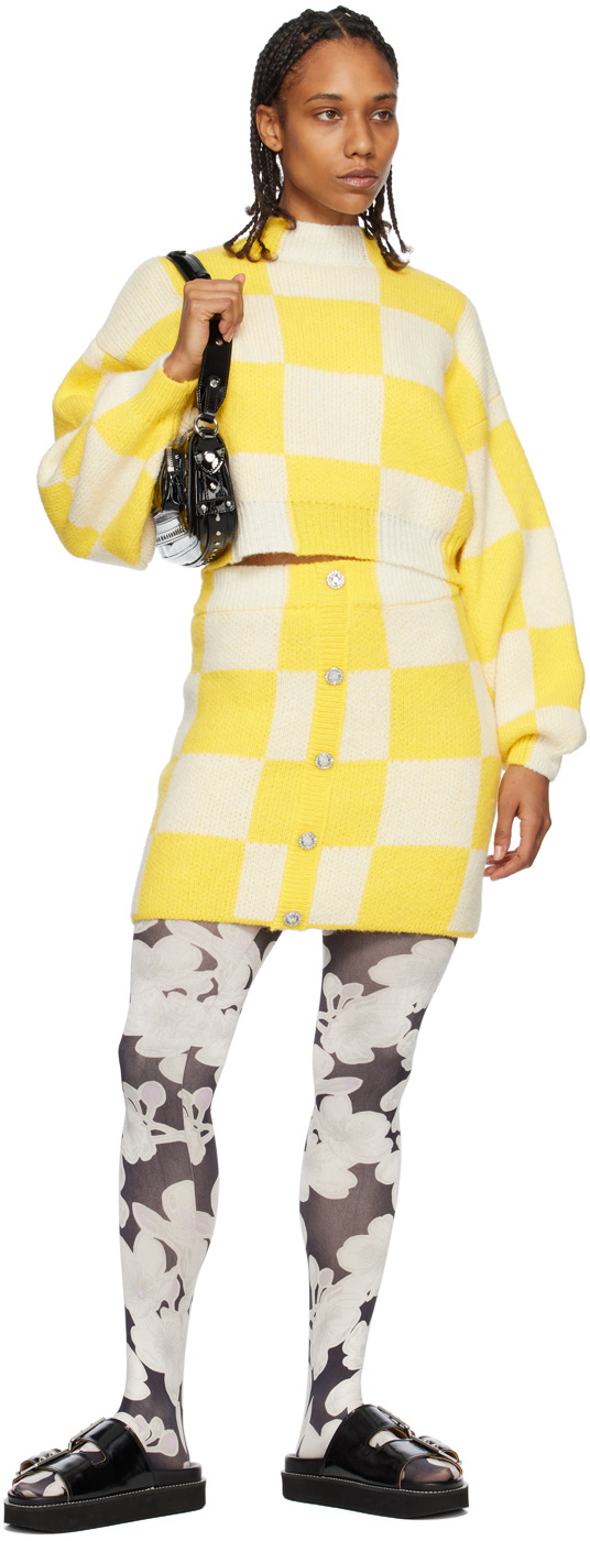 Stine Goya Yellow & White Noura Miniskirt