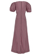 Ganni Striped Cutout Maxi Dress