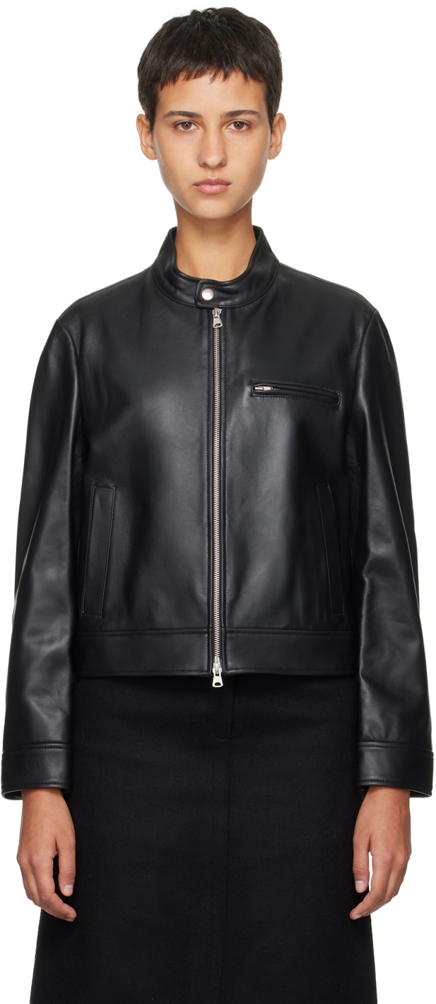 Dunst Black Racing Leather Jacket
