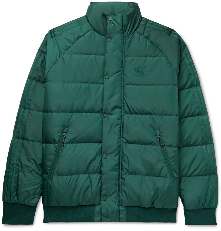 Photo: adidas Consortium - Jonah Hill Logo-Embroidered Quilted Ripstop Down Jacket - Green