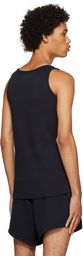 LUAR Navy Ribbed Tank Top