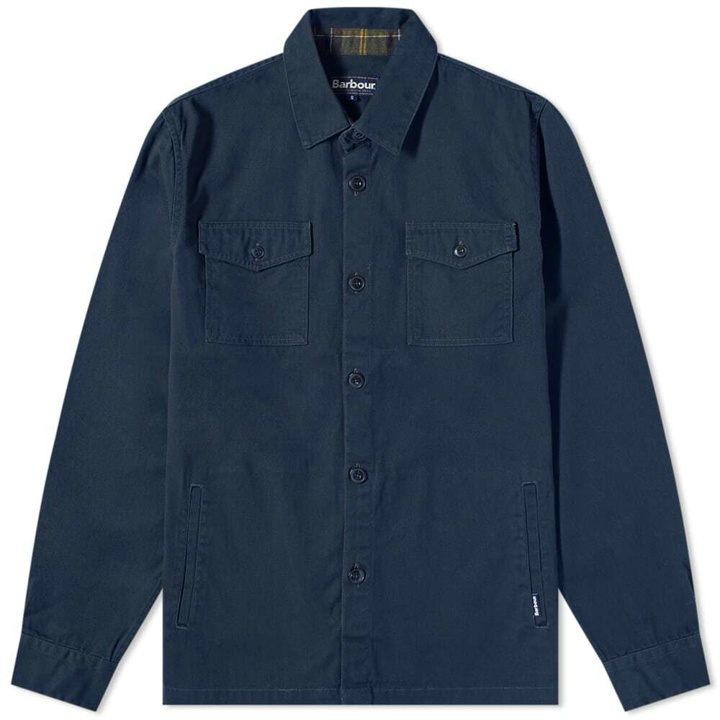 Photo: Barbour Men's Essential Twill Overshirt in Navy