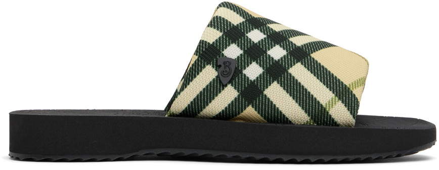 【関税込み】Burberry ベージュ Trek サンダル Burberry Check Trek double-strap Sandals | Neutrals | FARFETCH