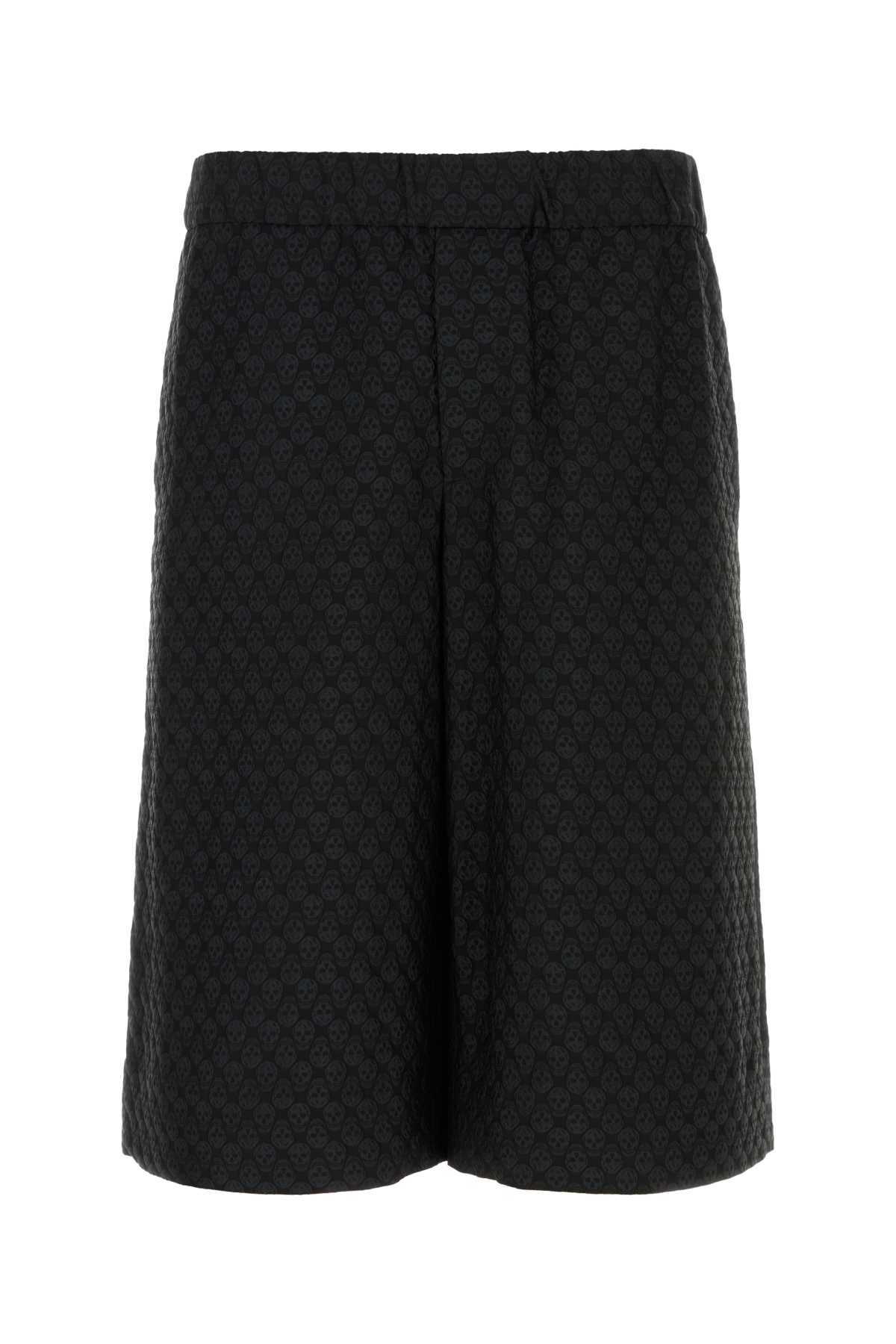 ショートパンツ alexander mcqueen SS24 Black wool shorts (780885QJAD8 1000) Alexander McQueen Wool Shorts With Front Zips | italist