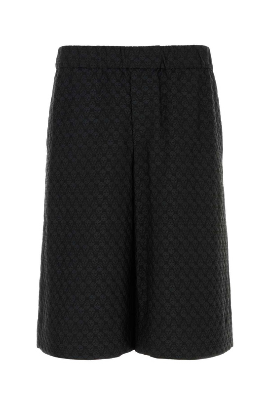 Photo: Alexander McQueen Black Viscose Blend Bermuda Shorts