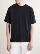 A.PRESSE - Cotton and Cashmere-Blend T-Shirt - Black