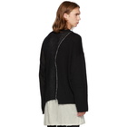 Isabel Benenato Black Alpaca and Mohair Different Body Sweater