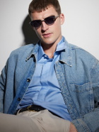 DITA - Trysim.75 Square-Frame Silver-Tone Titanium Sunglasses