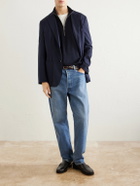 Barena - Merino Wool Half-Zip Sweater - Blue
