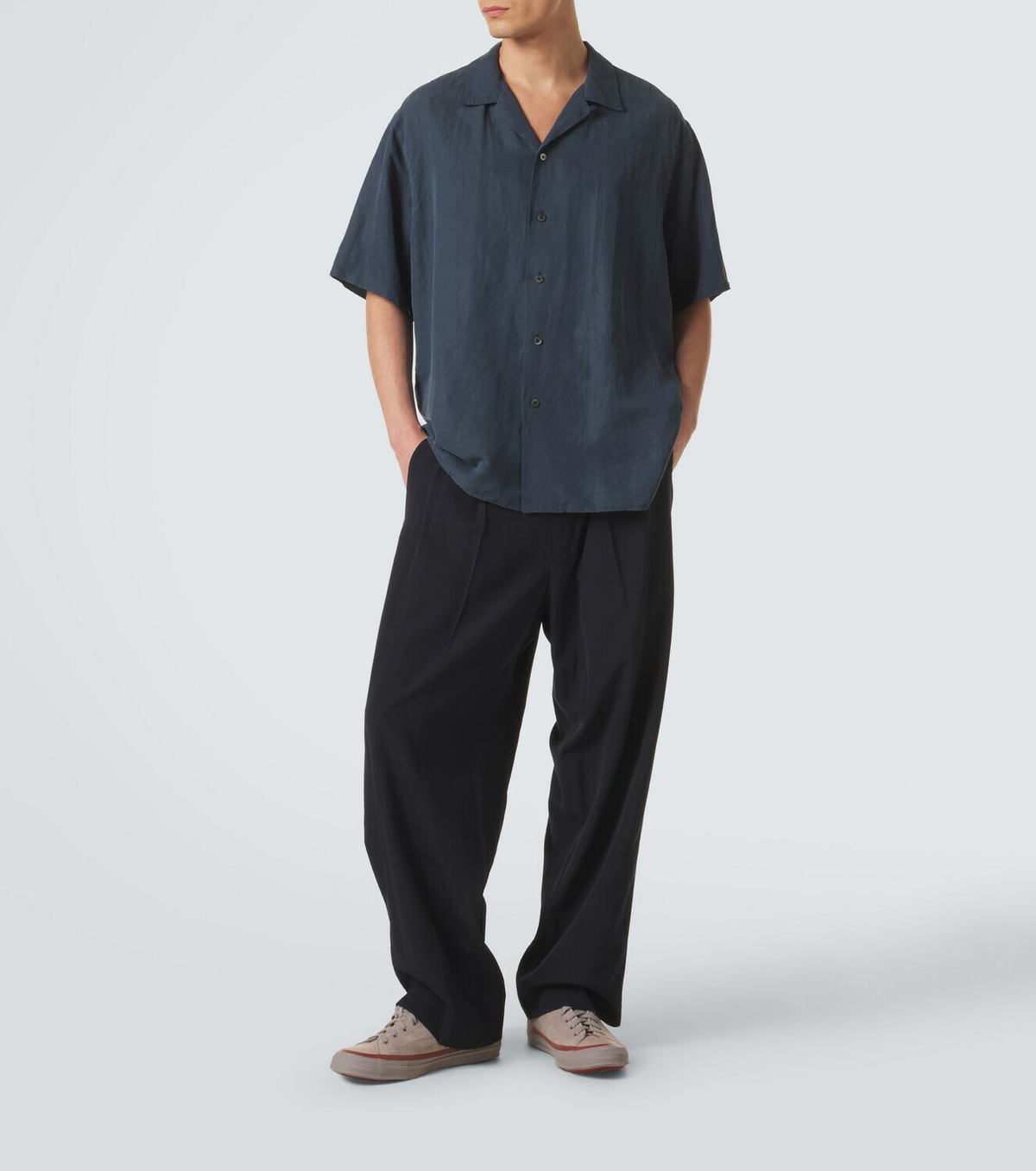 A.Presse Vintage silk and linen shirt