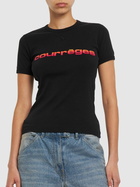 COURREGES Sunset Gradient Printed Cotton T-shirt
