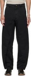 Maison Margiela Black Cotton Trousers