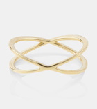 Stone and Strand X 10kt yellow gold ring with diamonds